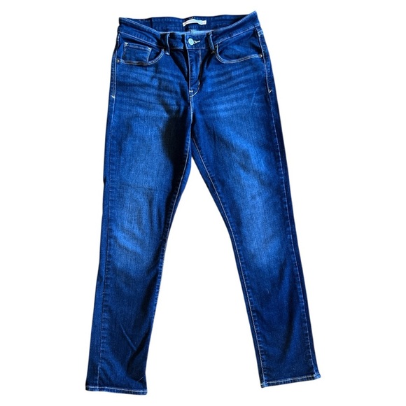 Levi's Denim - Levi's Classic Mid Rise Dark Wash Stretch Denim 85% Cotton 12% Poly Size 12​
